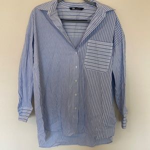 Zara Oversized Striped Buttondown